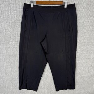 Lululemon Black Cropped Pants Womens Size‎ 12 Tencel Blend Athletic Casual